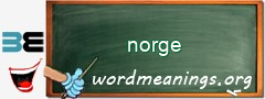 WordMeaning blackboard for norge